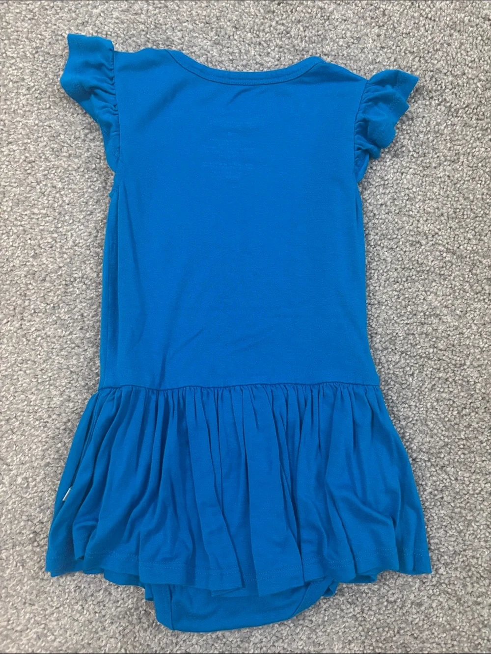 Posh Peanut Bright Blue Flutter-Sleeve Dress